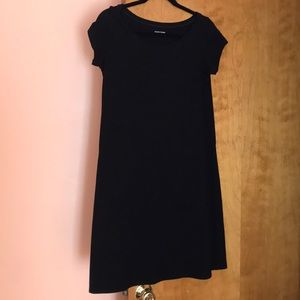 Eileen fisher black cotton dress
